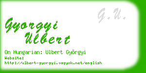 gyorgyi ulbert business card
